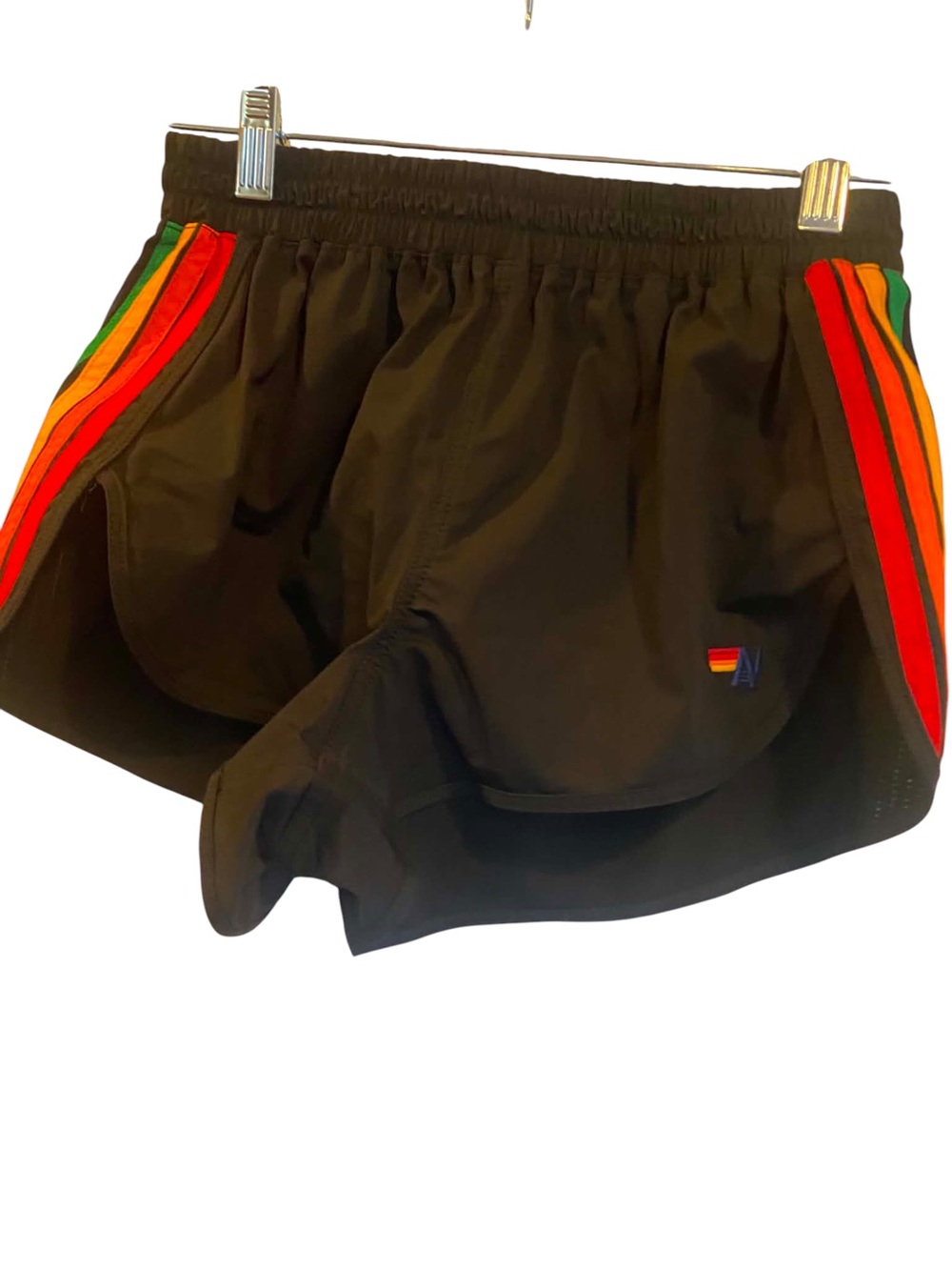 Aviator Nation Shorts BLACK WITH 4 STRIPES Size Small